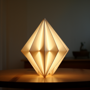 moderne nette origami lamp met warme uitstraling woning inspiratie natuurlijk decoratief