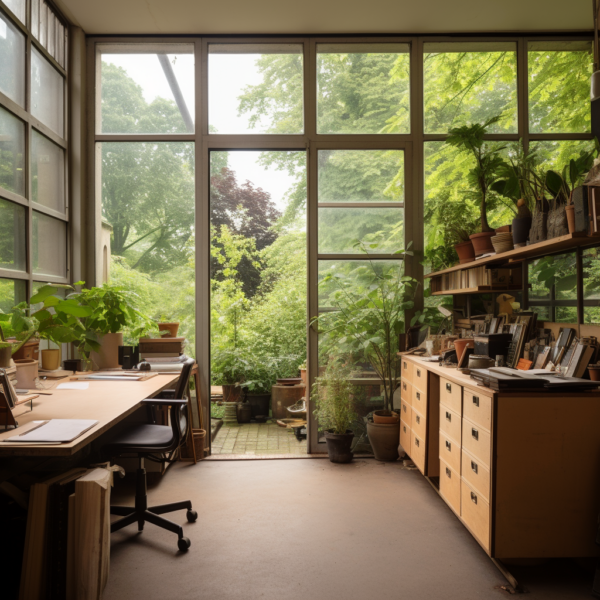 Botanische kantoor garage van nederlandse bodem woning inspiratie natuurlijk decoratief