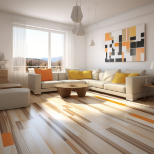 pvc woonkamer inspiratie vloer natuurlijk decoratief abstract modern esthetisch